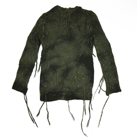 Junya Watanabe Comme Des Garcons 2007 Camo Mohair Distressed Sequin Sweater - Picture 4 of 13